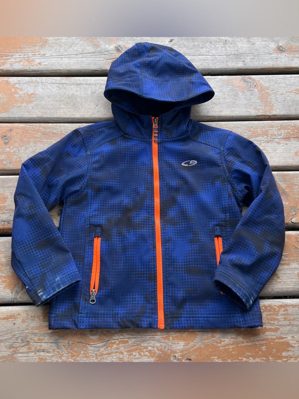 Champion Blue Lined & Hooded Rain Jacket - Size 6-7